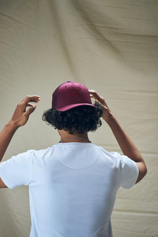 Maroon On Maroon Trucker Cap (3d Embroidered)