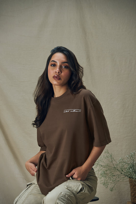 Culture Oversized T-shirt (Coffee)