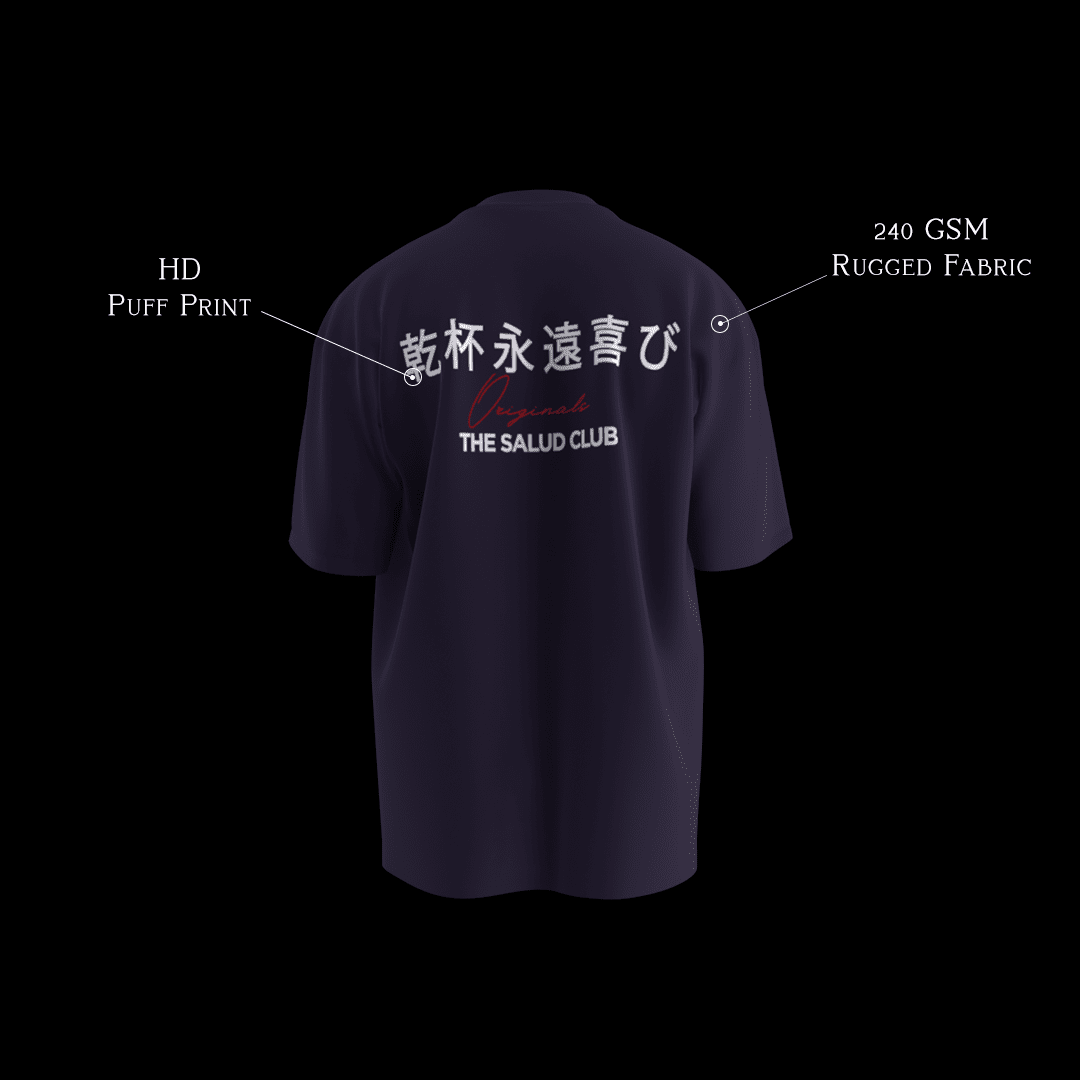 HD Puff Print Navy Tee