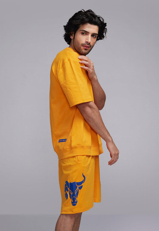 Orange Oversize Tee For Men