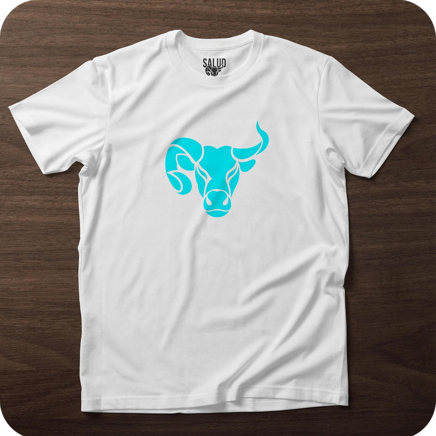 Neon Blue Design Solid Tee by Salud