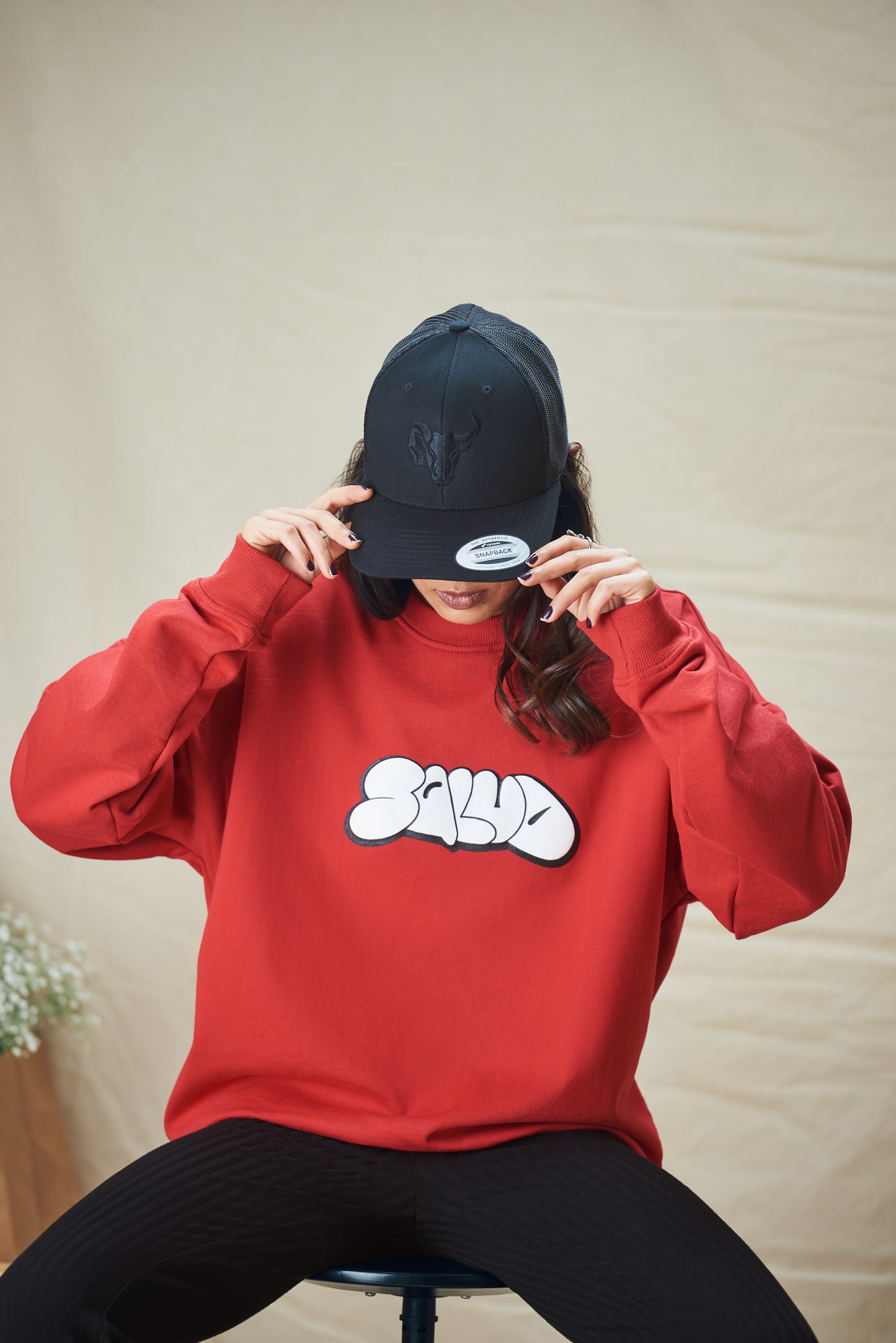 Candy Red Relaxed Fit Sweatshirt