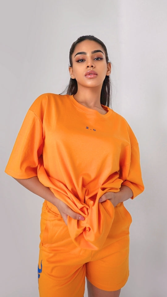 Orange oversized tee - Women