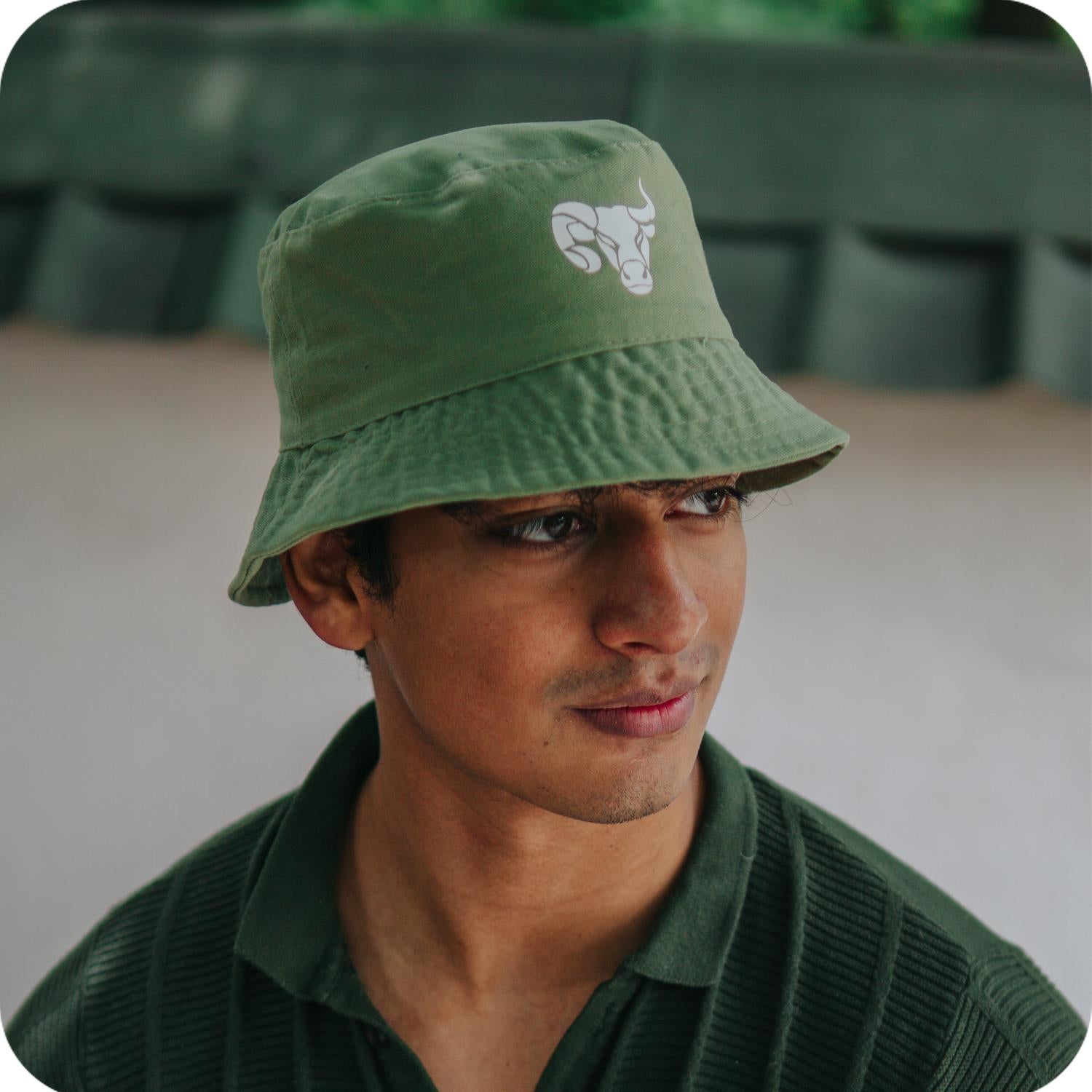 Mens Casual Hat Green in color By Salud